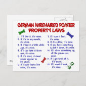 DEUTSCHES DRAHTHAAR POINTER-Eigentumsrecht 2 Postkarte (Vorne/Hinten)