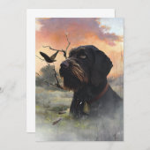 Deutsches Drahthaar Pointer Einladung (Vorne/Hinten)