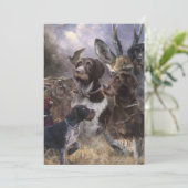 Deutsches Drahthaar Pointer Einladung (Stehend Vorderseite)