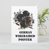 Deutsches Drahthaar Pointer Einladung (Stehend Vorderseite)