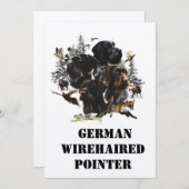 Deutsches Drahthaar Pointer Einladung (Vorne/Hinten)