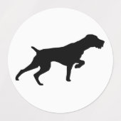 Deutsches Drahthaar Pointer Etiketten (Design 1)