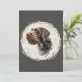 Deutsches Drahthaar Pointer Feiertagskarte (Stehend Vorderseite)