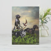 Deutsches Drahthaar Pointer Feiertagskarte (Stehend Vorderseite)