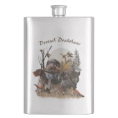 Deutsches Drahthaar Pointer Flachmann (Vorderseite)