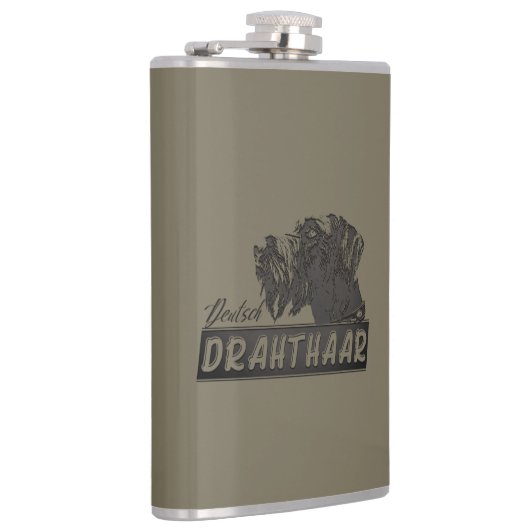 Deutsches Drahthaar Pointer Flachmann (Rechts)