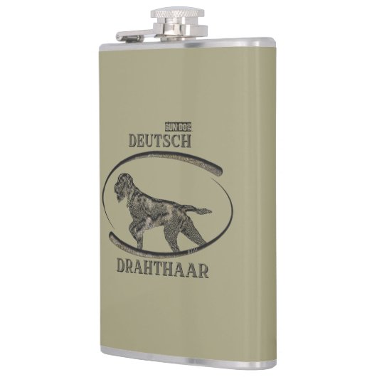 Deutsches Drahthaar Pointer Flachmann (Links)