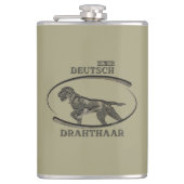 Deutsches Drahthaar Pointer Flachmann (Vorderseite)