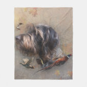 Deutsches Drahthaar Pointer Fleecedecke (Vorderseite)