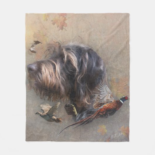 Deutsches Drahthaar Pointer Fleecedecke (Vorderseite)