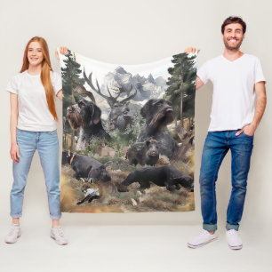 Deutsches Drahthaar Pointer Fleecedecke