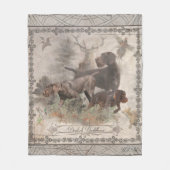 Deutsches Drahthaar Pointer Fleecedecke (Vorderseite)