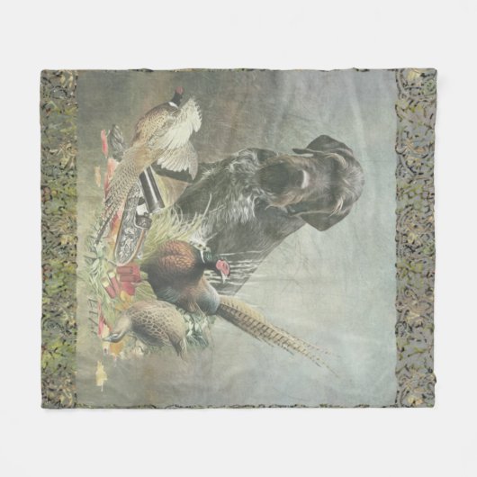 Deutsches Drahthaar Pointer Fleecedecke (Vorderseite (Horizontal))