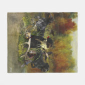 Deutsches Drahthaar Pointer Fleecedecke (Vorderseite (Horizontal))