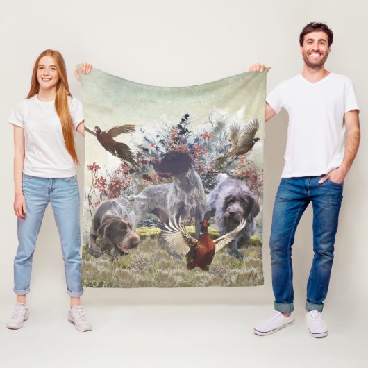 Deutsches Drahthaar Pointer Fleecedecke (Beispiel)
