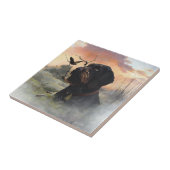 Deutsches Drahthaar Pointer Fliese (Seite)