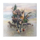 Deutsches Drahthaar Pointer Fliese (Vorderseite)