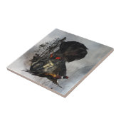 Deutsches Drahthaar Pointer Fliese (Seite)