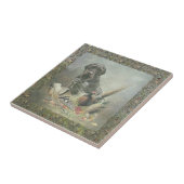 Deutsches Drahthaar Pointer Fliese (Seite)