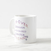 Deutsches Drahthaar Pointer Furever Kaffeetasse (Vorderseite Links)