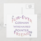 Deutsches Drahthaar Pointer Furever Postkarte (Vorne/Hinten)