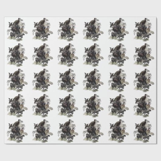 Deutsches Drahthaar Pointer Geschenkpapier (Flach)