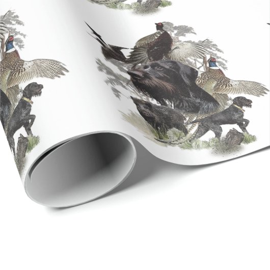 Deutsches Drahthaar Pointer Geschenkpapier (Rolleneckpunkt)
