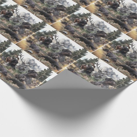 Deutsches Drahthaar Pointer Geschenkpapier (Ecke)