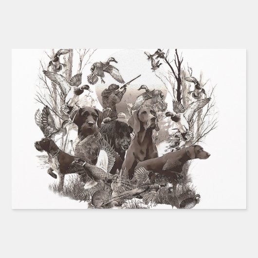 Deutsches Drahthaar Pointer Geschenkpapier Set (Vorderseite 3)