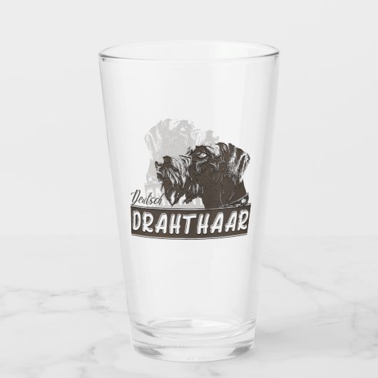 Deutsches Drahthaar Pointer Glas (Rückseite)