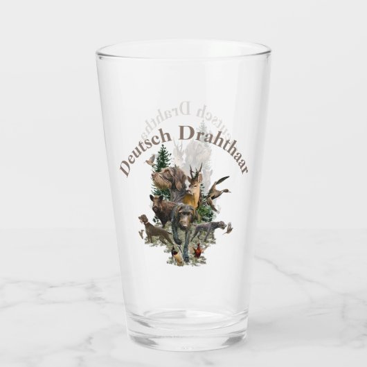 Deutsches Drahthaar Pointer Glas (Rückseite)