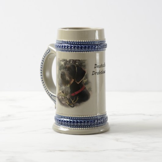 Deutsches Drahthaar Pointer, GWP Bierglas (Vorderseite Links)