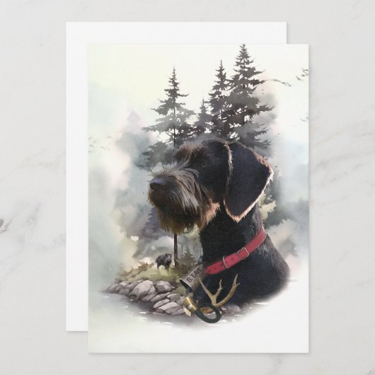 Deutsches Drahthaar Pointer, GWP Einladung (Vorne/Hinten)