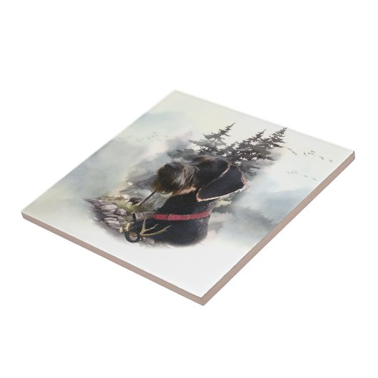 Deutsches Drahthaar Pointer, GWP Fliese (Seite)