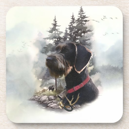 Deutsches Drahthaar Pointer, GWP Getränkeuntersetzer (Vorderseite)