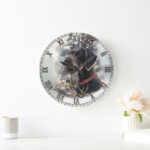 Deutsches Drahthaar Pointer, GWP Große Wanduhr (Zuhause)