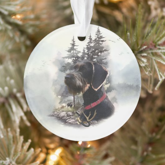 Deutsches Drahthaar Pointer, GWP Ornament (Baum)