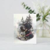 Deutsches Drahthaar Pointer, GWP Postkarte (Stehend Vorderseite)