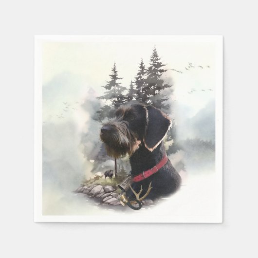 Deutsches Drahthaar Pointer, GWP Serviette (Vorderseite)