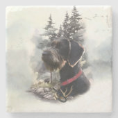 Deutsches Drahthaar Pointer, GWP Steinuntersetzer (Vorderseite)