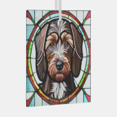 Deutsches Drahthaar Pointer "Hartglas" Ornament Aus Glas (Vorderseite Rechts)