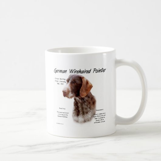 Deutsches Drahthaar Pointer History Design Kaffeetasse (Rechts)