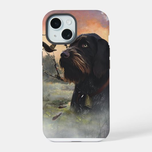 Deutsches Drahthaar Pointer iPhone 15 Hülle (Rückseite)