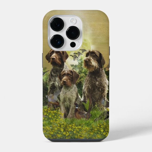 Deutsches Drahthaar Pointer iPhone Hülle (Rückseite)