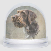 Deutsches Drahthaar Pointer, Jagd Schneekugeln (Vorderseite)