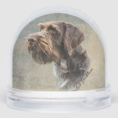 Deutsches Drahthaar Pointer, Jagd Schneekugeln (Rückseite)