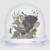 Deutsches Drahthaar Pointer, Jagd Schneekugeln (Rückseite)