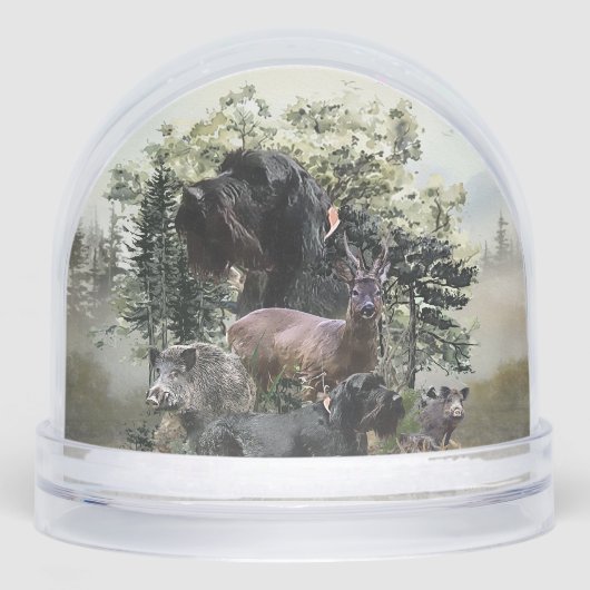 Deutsches Drahthaar Pointer, Jagd Schneekugeln (Vorderseite)