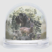 Deutsches Drahthaar Pointer, Jagd Schneekugeln (Rückseite)