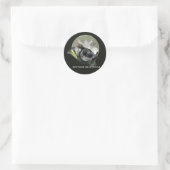 Deutsches Drahthaar Pointer, Jagdlogo Runder Aufkleber (Tasche)